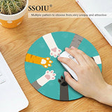 Colorful Cat Paws Mouse Pad