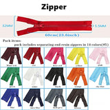 Zippers Colorful Resin Zippers Set #5 Plastic Zippers With Lifting Rin