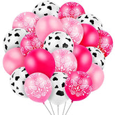 Pink Cowgirl Balloon Set: Western Bandana & Cow Print Party Decor