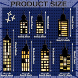 15 Pcs Hero Party Favor Boxes Skyscraper 3D City Box Skyline Buildings Heroes Candy Goodies Boxes Hero Theme Centerpiece Decorations Birthday Party Supplies(Warm)