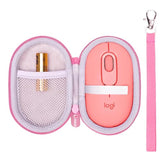 Eva Hard Case For Logitech Pop Mouse- Protective Carrying Storage Bag (Pink)