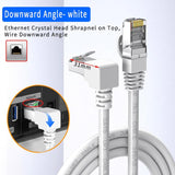 90 Degree Cat6 Ethernet Cable White Down/Up Right Angled Cat 6 Ethernet Patch