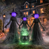 Halloween Witch Decorations Outdoor, 5 FT Set of 3