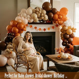 Burnt Orange Balloon Garland Arch Kit 120Pcs Double Stuffed Pumpkin Or