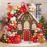 Reindeer Balloon Arch Kit 136pcs Red Brown Gold Balloons for Christmas Party Decor