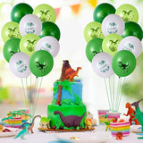 32Pcs Dinosaur Balloons 12" Latex Pterosaur Raptors Brontosaurus Birthday Baby Shower Decor