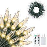 Led Christmas Lights For Indoor,39 Ft 100 Led Christmas Tree Lights With Remote, Usb Plug, Adapter, Warm White Mini Stri