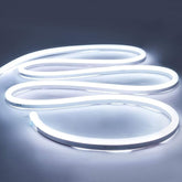 16.4FT White LED Neon Rope Light 12V Waterproof Cuttable Dimmable Strip Lights No Plug