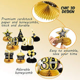 8 Pieces 30Th Birthday Decorations Honeycomb Centerpieces For Women Men Table Toppers 30Th Table Decorations For Thirty Years Birthday Party