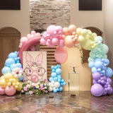 Pastel Rainbow Balloon Arch Kit: 140-Piece Party Decoration