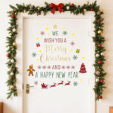 Christmas Wall Decals Stickers Decor Glitter Merry Christmas Tree Happy New Year Quote Decorations Holiday Seasonal Wall Art Decor For Home Office Classroom Party Ornaments
