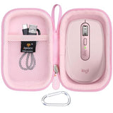Pink Portable Hard Storage Case, For Mx Anywhere 3S / Mx Anywhere 3 / Anywhere 2 Compact Performance Mouse