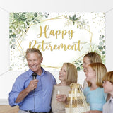 Happy Retirement Banner, Retirement Backdrop Decorations 71x43Inch
