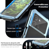 For Motorola Moto G 2025 Case 6.7'' Metal Heavy Duty Phone Case Para Built-In Screen Protection Full Body Protective Dust Proof Military - Grade Rugged (For Moto G 5G 2025 Xt2513) Light Blue