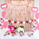 66 Pcs Feelin 22 Balloons Banner 22nd Birthday Party Supplies Decoration