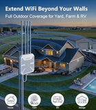 Ax1800 Outdoor Wifi 6 Extender, Long-Range High-Power Outdoor Access Point With Engineered High-Gain Antennas, Poe, Ip67 Weatherproof For Yard, Farm, Rv & Garage.
