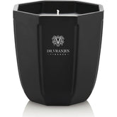 - Decorative Candle Onice - Ambra 200 G / 7 Oz, Scented Candle, Refined Colored Glass Vessel Hand-Made, Octagonal Form, Color Black, Made In Italy