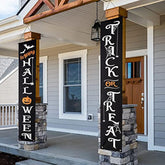 Halloween Trick or Treat Banner: Spooky Porch Sign