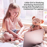 Bluetooth Kids Earbuds, Pink Wireless Earbuds For Girls And School Classroom E