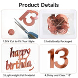 46Ft Rose Gold 13th Birthday Decorations Star/Dot Garlands & Streamers (14M)