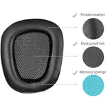 G933 Replacement Ear Pads Compatible With Logitech G933 G935 G633 Wireless Headphones, Earpads Cushions With Soft Protein Leather And Memory Foam (Black)