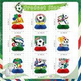 Soccer Honeycomb Centerpieces - 2026 Soccer Party Decorations, Soccer Table Centerpiece for 2026 Matches Party Supplies