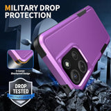 For Moto G 2025 Case With Hd Screen Protector, Military-Grade Shockproof & Dual-Layer Protection, Anti-Slip Grip Design Phone Case, Purple