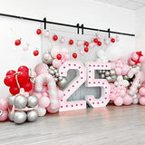 126Pcs Pink Rose Gold White Balloons Garland Arch Kit,With 18Inch 4D R