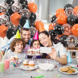 100Pc Halloween Balloons – 12" Black Orange Latex & Confetti Party Decorations