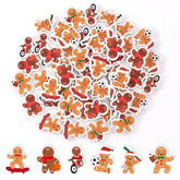 Christmas Sport Gingerbread Men Eraser - 60Pcs Novelty Mini Gingerbread Men Pencil Eraser Bulk 3D Desk Puzzle Rubber For Classroom Student Reward Xmas New Year Party Favor Gift Filler Supplies