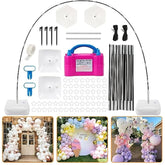 10ft Adjustable Balloon Arch Stand with Electric Pump & Accessories