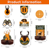 16 Pcs Hunting Birthday Party Decorations Camo Deer Hunting Birthday Decorations Include Banner Deer Table Centerpiece Honeycomb For Party Supplies
