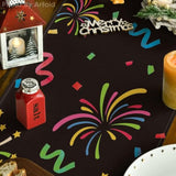 Cheers Firework 2025 Happy New Year Table Runner 13x72 Inch Party Decor
