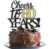 Happy 80th Birthday Cake Topper Cheers 80 Years Cake Decoration