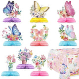 Butterfly Honeycomb Table Centerpieces - 9 Pcs Butterfly Party Table T