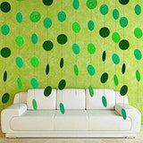 Glitter Green Paper Garland Circle Dot Banner 40ft Party Decorations
