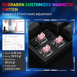 K631 He Rapid Trigger Rgb Gaming Keyboard, 68 Keys Wired Mechanical Keyboard W/Hyper-Fast Actuation, Hall Effect 8K Polling Magnetic Switch, Actuation Point Adjustable, Strap Version