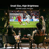 Ispace2 Smart Mini Projector, 1080P Portable Projector With Wifi And Bluetooth, 360° Bluetooth Speaker, Tripod Included, Android 9.0 Rechargeable Pocket Projector For Outdoors Indoor Use (Green)