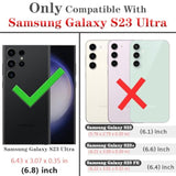 For Samsung Galaxy S23 Ultra Case With Screen Protection: Heavy Duty Protective Shockproof And Scratch Proof Cell Phone Case For Samsung Galaxy S23 Ultra-Black