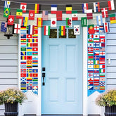 3 Pcs International Country Flag World Porch Banner Back to School