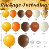 152 Pcs Fall Sunflower Balloon Arch Brown Yellow White Garland Thanksgiving Party Decor