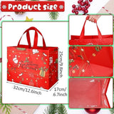 90 Pack Christmas Gift Bags Large Reusable Non-Woven Tote Shopping Bags With Handles For Xmas Gift Wrap Party Favor Christmas Surprise Supplies, 12.6 X 9.8 X 6.7 Inch, 30 Styles