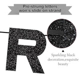 25Th Birthday Decoration For Women, Quarter Life Crisis Happy Birthday Banner Background, Black 25 Balloons Numbers Give Her Cheering 25Th Party Gift, Black 25 Party Supplies