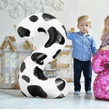 Cow Print Balloons 40 Inch Cow Print Number 2 Balloon Big Number 2 Balloon Moo Moo Im Two Birthday Decorations Cowgirl Theme Number Balloon For 2Nd Birthday Farm Barn Animal Party Decor