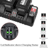 4-Port Rapid Charger Replacement For Charger Station 48-59-1804 Compatible With Mil-Wauk 18V Lithium Ion Battery 48-11-1850 48-11-1815 48-11-1840