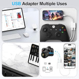 Usb C To Usb Otg Cable And Charger Adapter For Samsung Galaxy S25 Edge S24 S23 S22 S21 S20 Iphone 16E 16 17 Pro Max 2In1 Usb C Otg Splitter Adapter With 60W Fast Charger Cable For Chromecast Google Tv