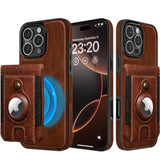 MagSafe Compatible iPhone 16 Pro Max Wallet Case, Detachable Leather Card Holder
