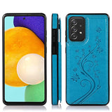 Phone Case For Samsung Galaxy A53 5G 2022 With Tempered Glass Screen Protector Card Holder Wallet Cover Stand Flip Leather Cell Accessories Gaxaly A53 G5 Galaxies 53A Sm A536U Cases Women Men Blue