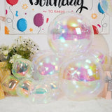 12-Pcs Iridescent 4D Foil Balloons Set Holographic Party Decoration