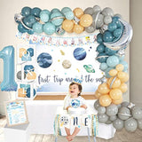 First Trip Around the Sun Space-Themed 1st Birthday Party Decorations for Boys & Girls